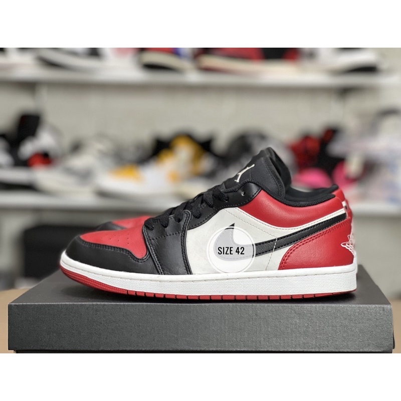 Giày thể thao chính hãng Nike Jordan 1 Bred toe low 2hand