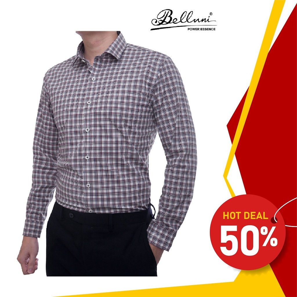 Áo sơ mi nam SlimFit tay dài cao cấp BELLUNI vải sợi tre thoải mái thanh lịch - ADS.BPS.BE.157.R2