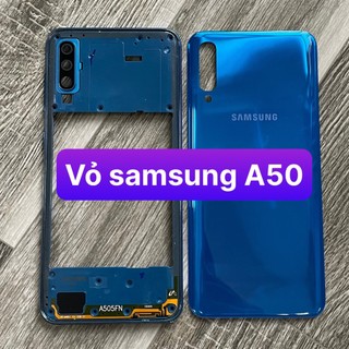 Lưng vỏ samsung A50 kèm khay sim và kính camera