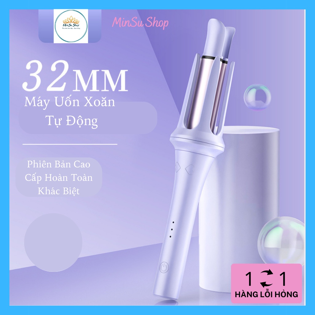 Máy uốn tóc làm xoăn xoay tự động 360 độ cao cấp công nghệ gốm sứ chống bỏng SP000688639