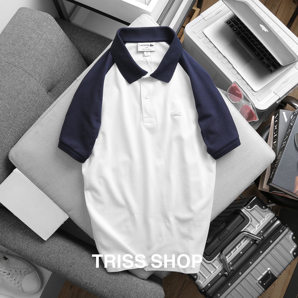 Áo Polo nam Lacoste Logo Cá Cùng Màu 11 chất liệu cotton cao cấp form slim