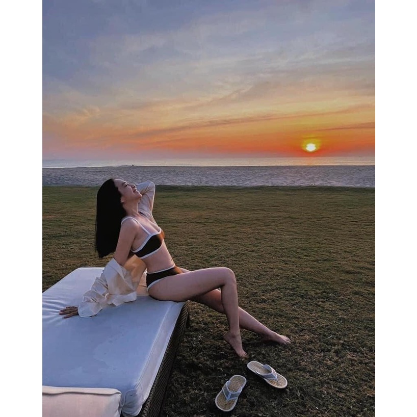 Bikini Viền Trơn Có Mút Ngực