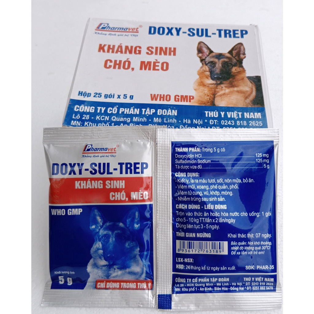 5 gói 5g dùng tốt cho chó, mèo, gà chọi, chim cảnh