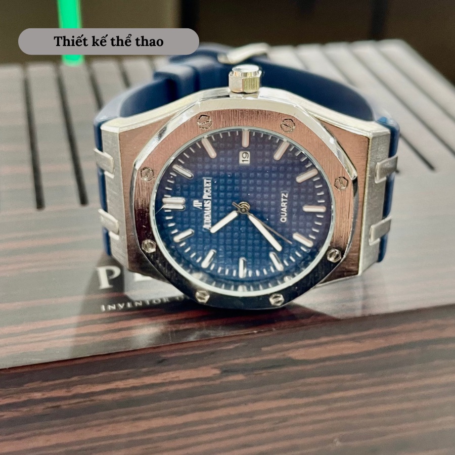 Đồng hồ nam Audemars Piguet Royal Oak Watch 15510ST máy Quartz mặt kính Mineral chống xước dây đeo tay cao su cao cấp