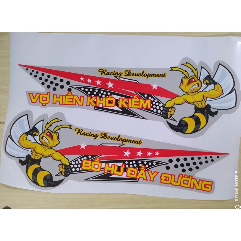 Tem xe tải tem 2 bên cánh cửa logo con ong giá 1 cặp