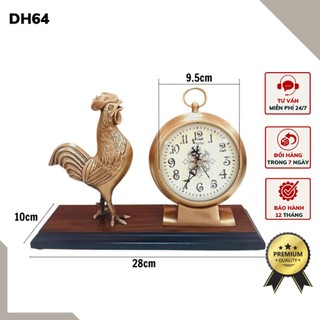 [FREESHIP] Tượng đồng hồ Gà Trống phong cách Tân Cổ Điển độc đáo DH64