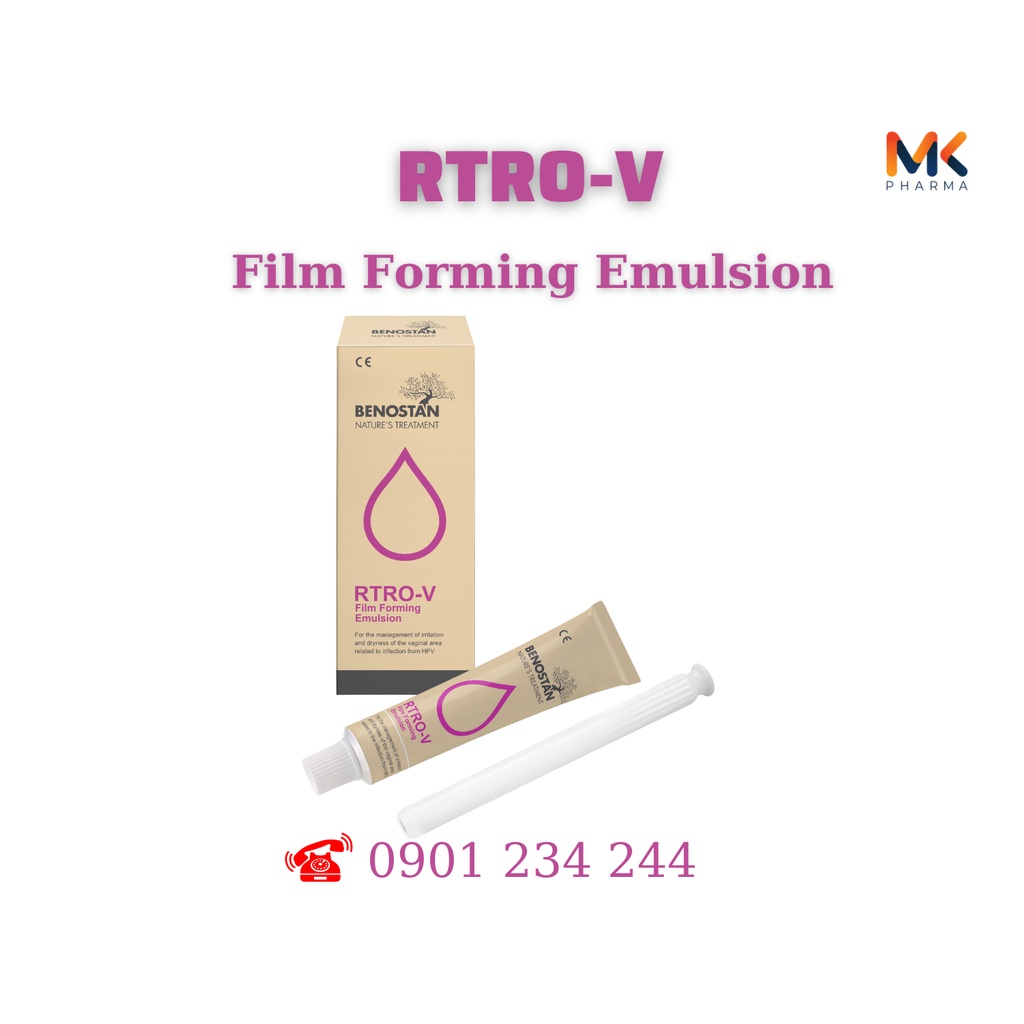 Kem RTRO-V Film Forming Emulsion Giúp Hỗ Trợ Loại Bỏ H.P.V 30ml