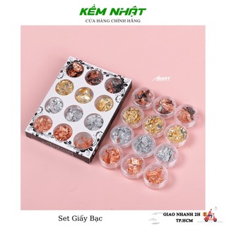 Set Giấy Bạc Vụn Trang Trí Móng 12 Ô
