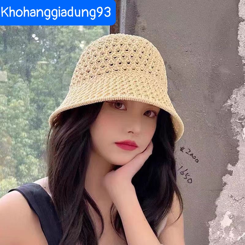 Nón cói tai bèo đan sợiFREESHIPMũ Vành Rộng Mềm Mại Thoáng Khí Thời Trang Đi Biển Mùa Hè