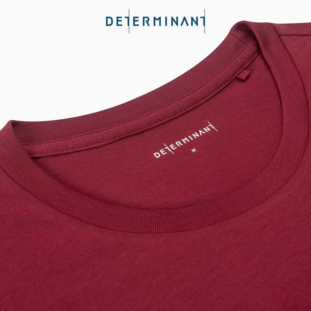 Áo thun nam Jersey Cotton thấm hút thoáng mát thương hiệu Determinant - màu Đỏ đô [T01]