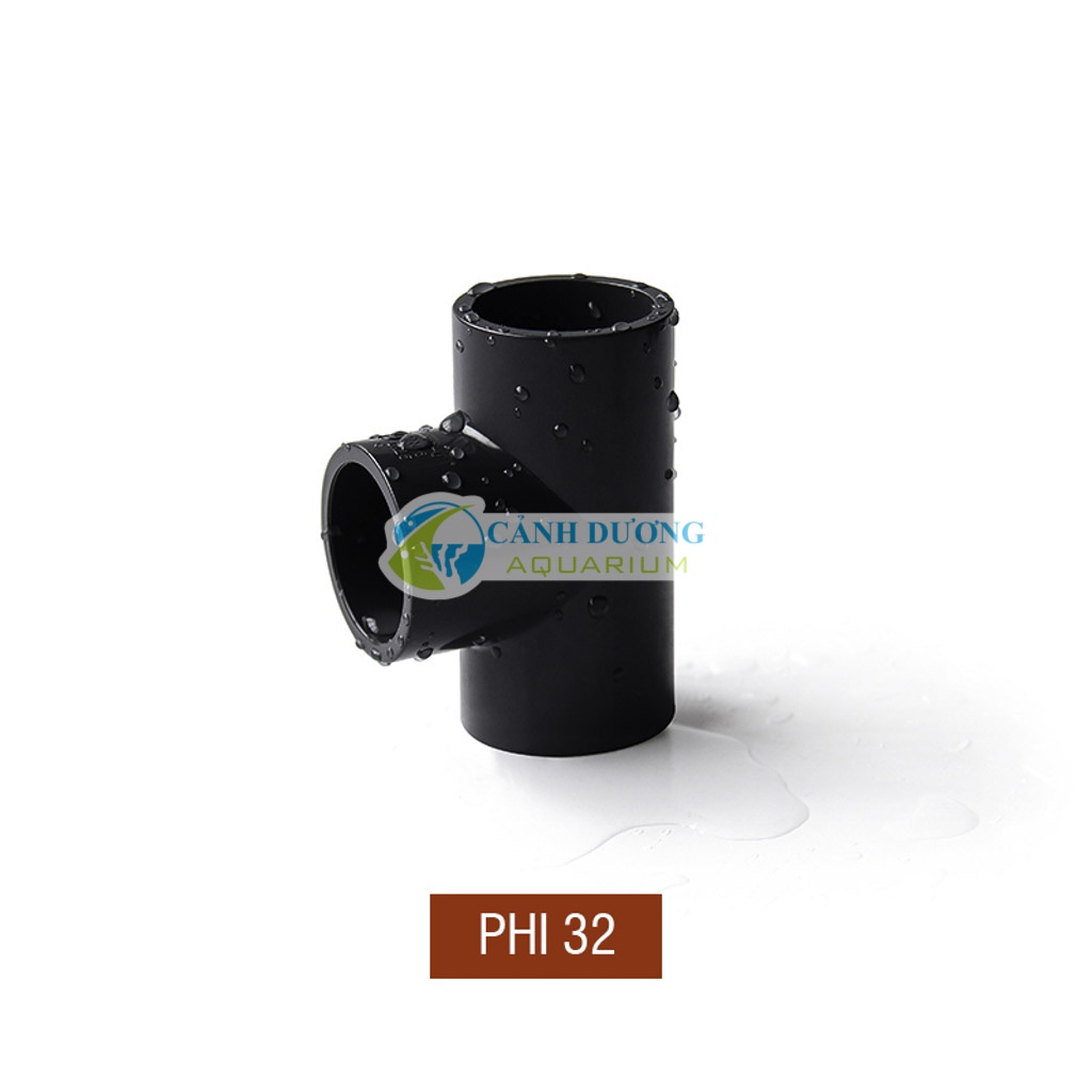 Tê chia 3 màu đen ĐEN U-PVC Phi 32-25-20 chuyên dùng cho hồ cá