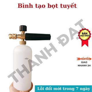 Bình phun tạo bọt tuyết 1 lít cao cấp tặng nối nhanh bằng thau cho máy rửa xe gia đình