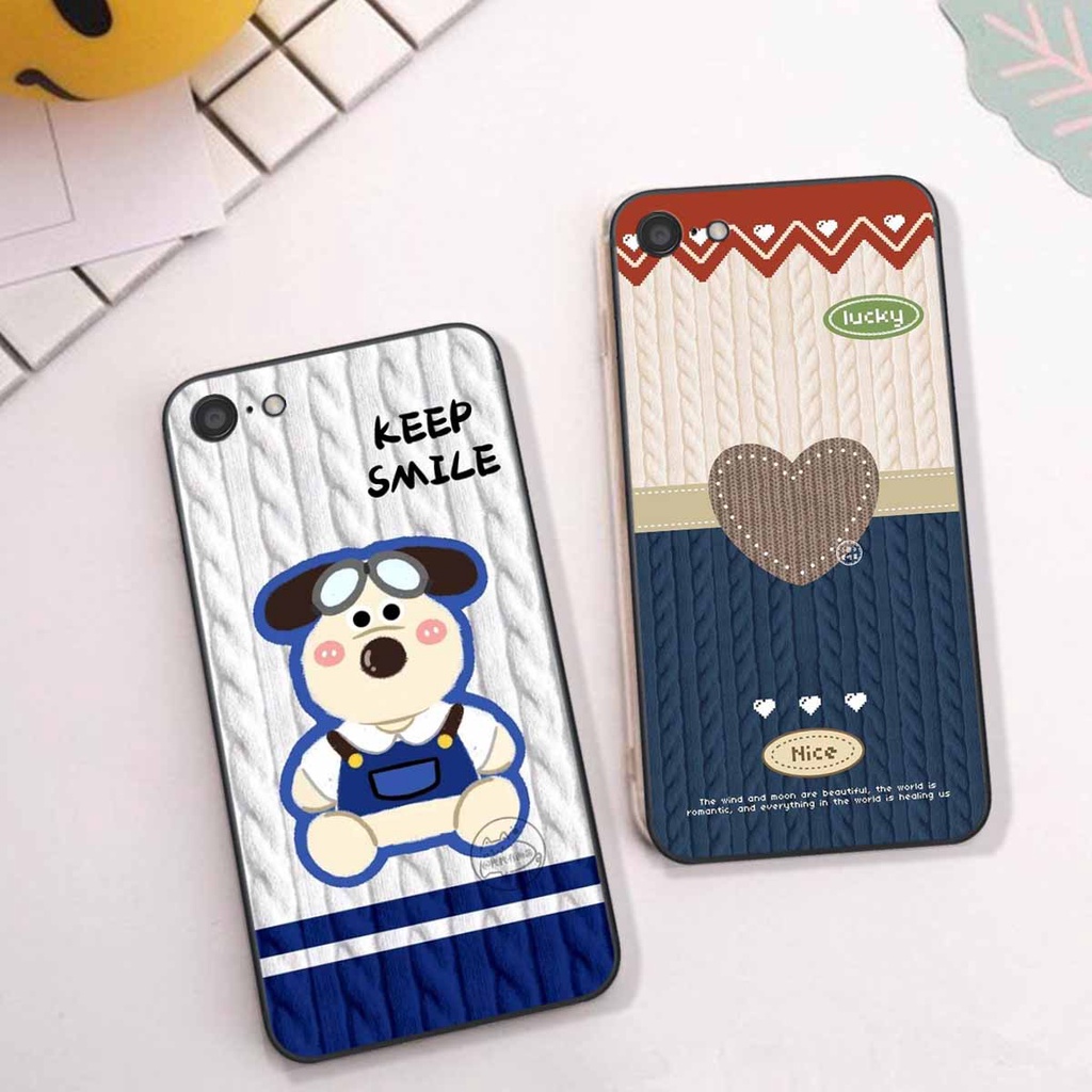 Ốp lưng Oppo A71 / A83 in hình họa tiết len Lucky Bunny,Bear,Smile