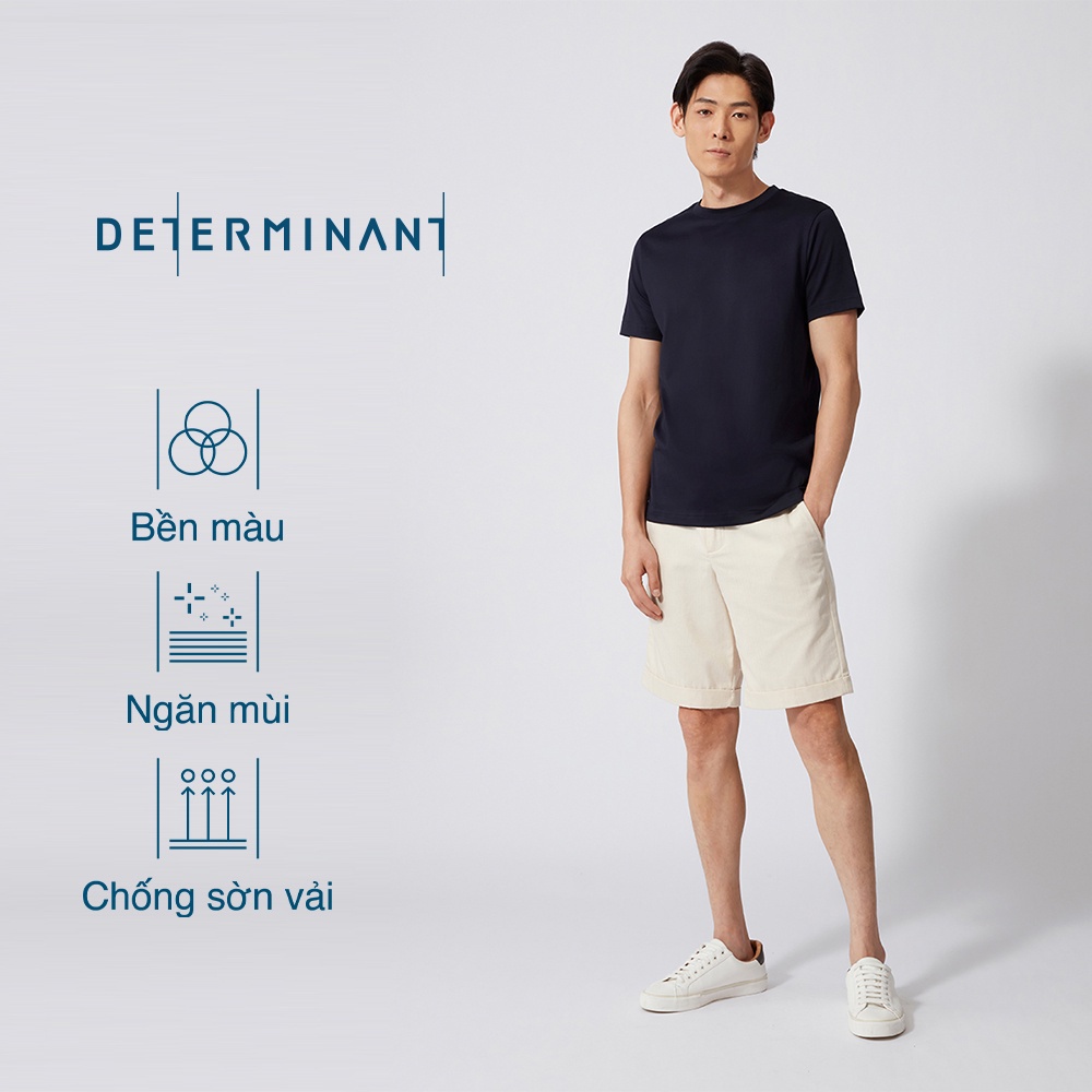 Áo thun nam Cotton kháng khuẩn chống sờn vải thương hiệu Determinant - màu Xanh đậm [T02]