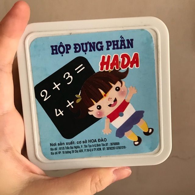 [Xưởng sỉ] Hộp phấn kèm mút bôi bảng