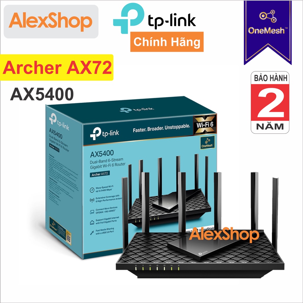 Archer AX73 / AX72 / AX53 Phát WiFi 6 Tp-Link One Mesh AX5400 / AX3000 Gigabit - Chính Hãng | BigBuy360 - bigbuy360.vn