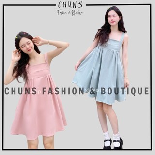 [XẢ HÀNG] Váy babydoll kaki dáng ngắn hàn quốc Chuns Fashion