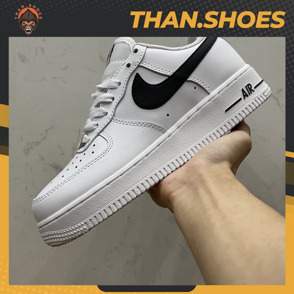 Giày Air Force 1 Low White Black, AF1 Trắng Đen - Than.Shoes