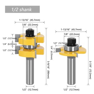 Mũi phay gỗ ghép ván dày 18-40mm cốt 12ly7 -Mũi soi ghép ván sàn