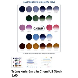 Tròng kính râm cận Chemi Rx 1.60 U2 tint Bisouhanoi