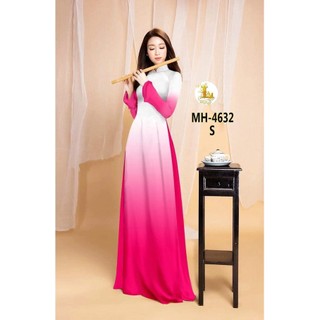 Vải áo dài xinh, mẫu trẻ trung loang màu xinh
