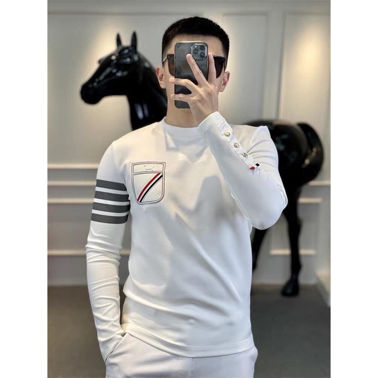 Áo Thun Nam Dài Tay,Phông Thể Thao Hàn Quốc Bo Tay Bo Gấu TCS at06