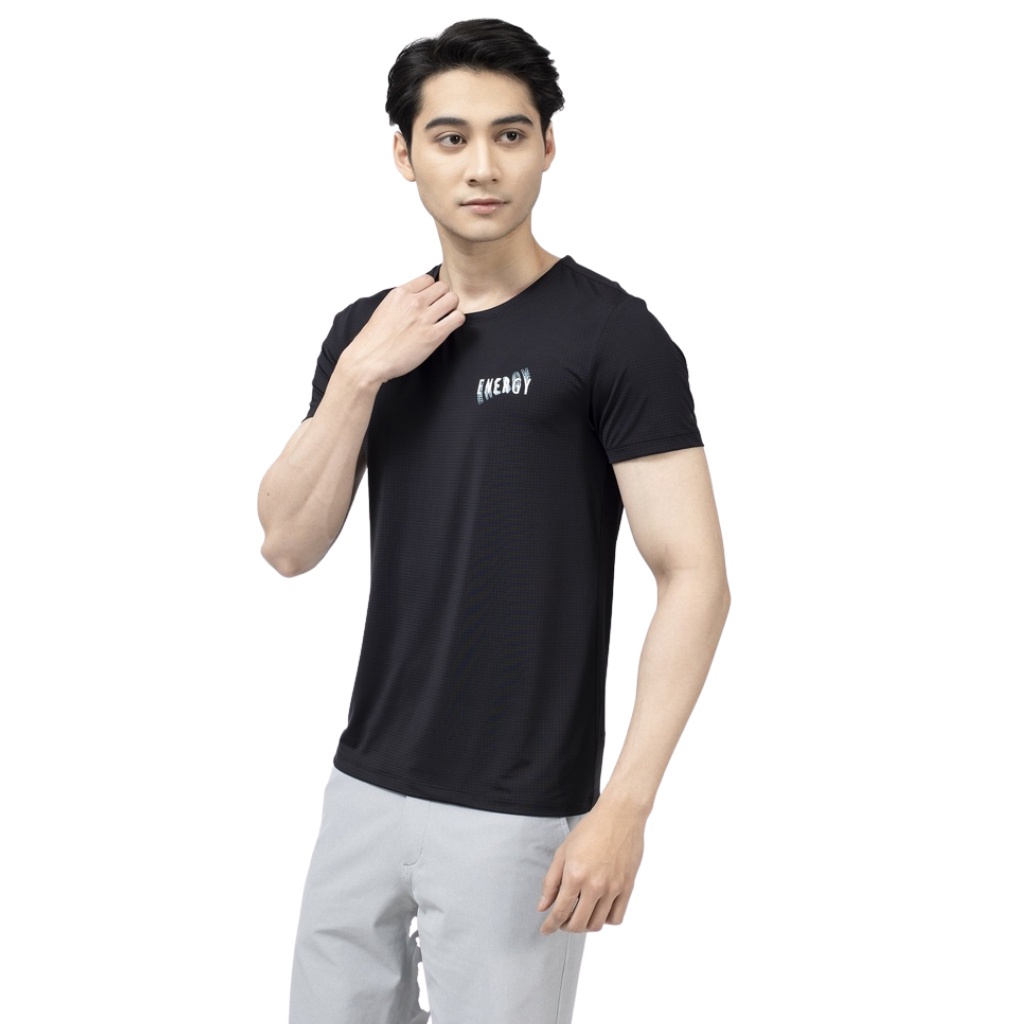 Áo thun nam ngắn tay cổ tròn Aristino ATS032S2 phông T-shirt Polyamide dáng slim fit ôm nhẹ trơn màu