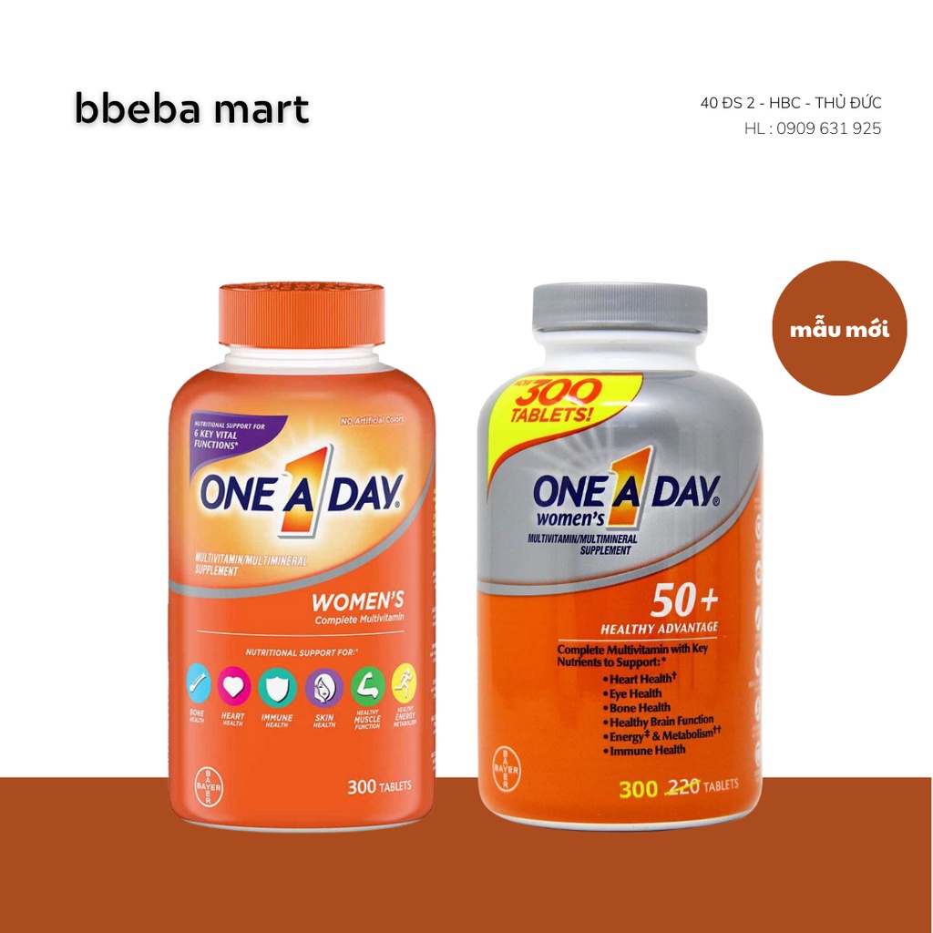 Vitamin tổng hợp cho Nữ One A Day Women's Formula Vitamins của Mỹ 300 viên - Cung cấp lượng vitamin cần thiết trong 1 ng