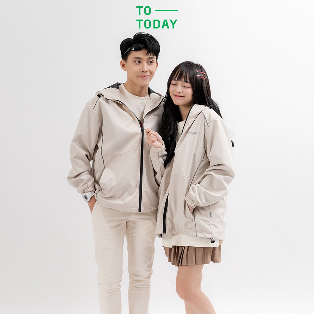 Áo Khoác Dù Nhung Nam Nữ Unisex Oversize Áo 2 Lớp, Túi Trong, Chống Nắng, Trượt Nước TOTODAY Glowing Lines U1AKD02302
