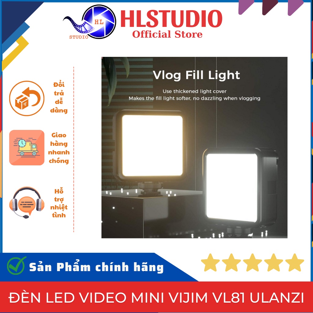 Đèn Led Video Mini VIJIM VL81 Ulanzi HL Studio