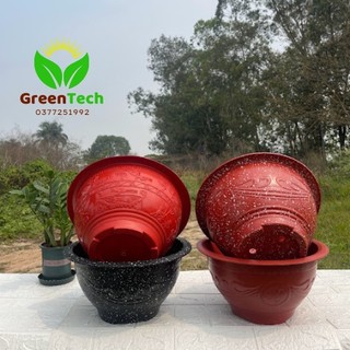1 Chậu Nhựa Trồng Cây T38, Chậu Giả Đá, Chậu Không Lỗ