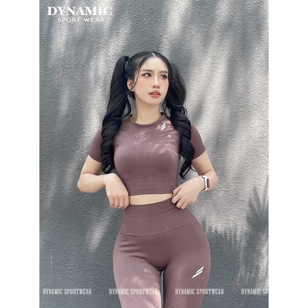 Set Quần dài và Croptop thể thao tập Gym, Yoga, Aerobic nữ Doyoueven Hyperflex