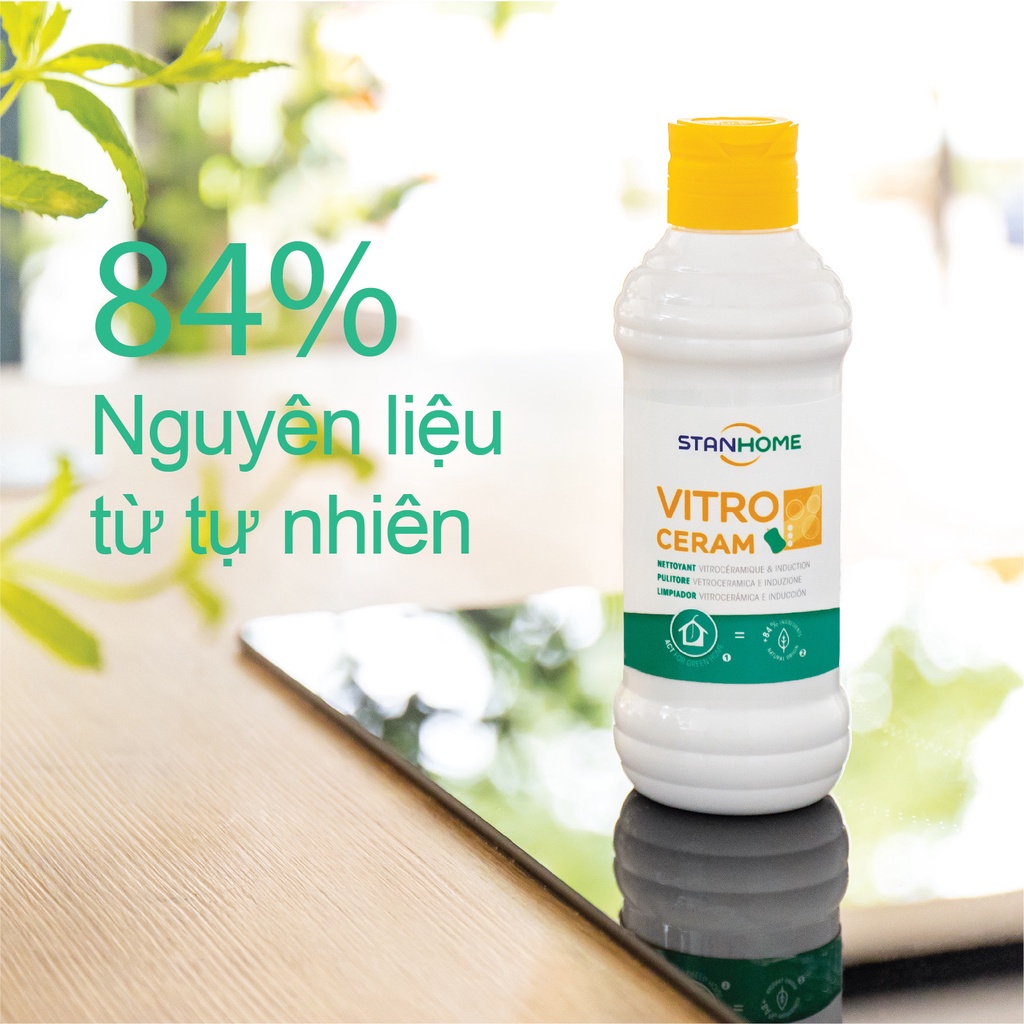 Kem làm sạch bếp điện từ, bếp hồng ngoại chiết xuất từ tự nhiên Stanhome Vitro Ceram 250ml