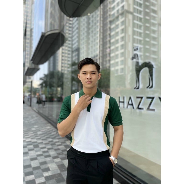 Áo Thun Nam Polo Vải Cotton Co Giãn Tốt Cổ Trụ Phối Màu Lịch Lãm NEW UNISEX