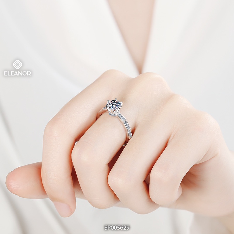 Nhẫn nữ bạc 925 Eleanor Accessories thiết kế nụ đá phong cách sang trọng phụ kiện trang sức 5629