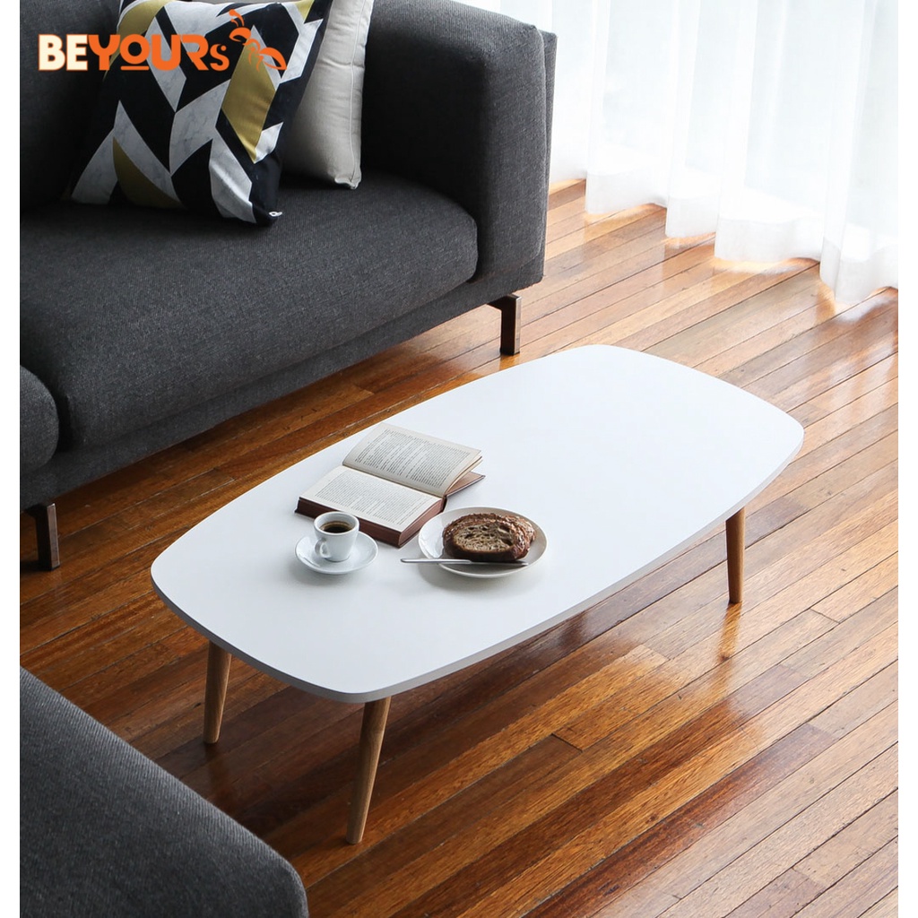 Bàn trà bàn sofa BEYOURs B Table tinh tế hiện đại, gỗ cao su chắc chắn, có khóa an toàn, size S, 2 màu: Trắng (MDF), gỗ