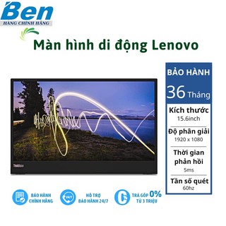 Màn hình di động Lenovo ThinkVision M15 (15.6inch)/ M14 (14inch) FHD/ USB-C/ IPS/ 3Yrs - Hàng chính hãng, BH 36 tháng