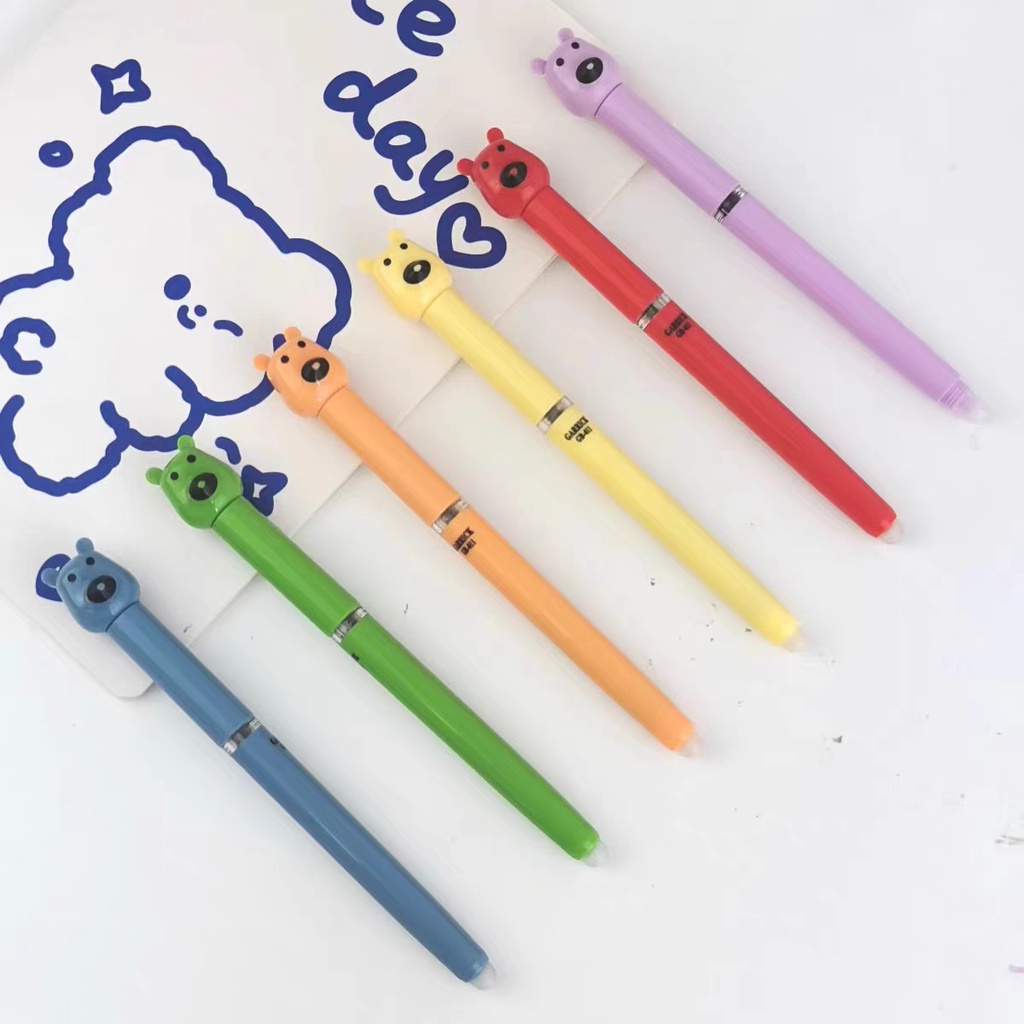 Bút máy XOÁ ĐƯƠC GẤU  tặng kèm 1 Ống mực thay thế cho bé