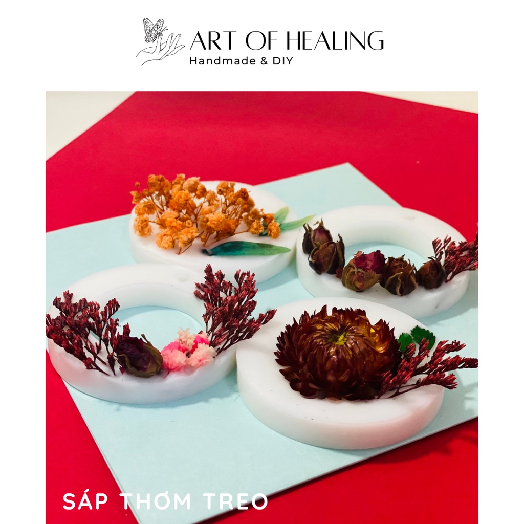 Sáp thơm mix hoa khô treo tường, tủ, ô tô - Quà tặng Handmade & DIY