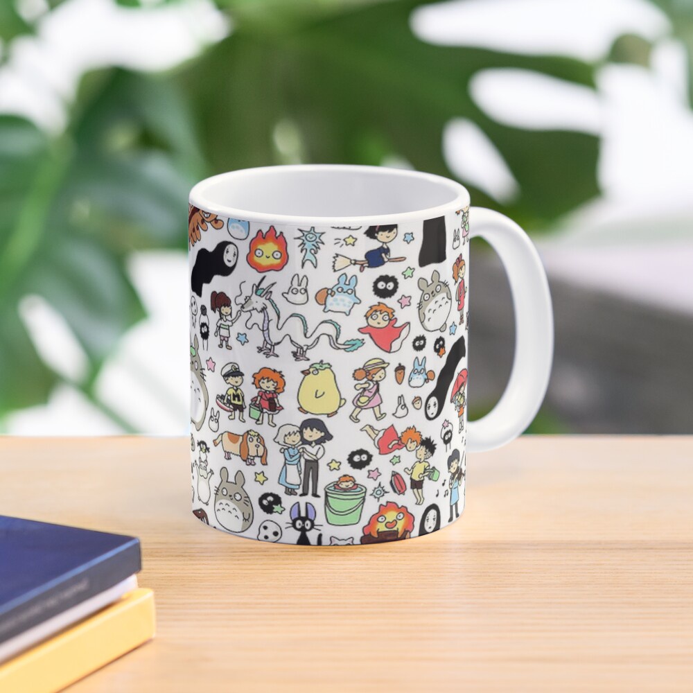 Cốc sứ Ghibli Vùng đất linh hồn in hoạt hình chibi dễ thương quà tặng mug xinh xắn