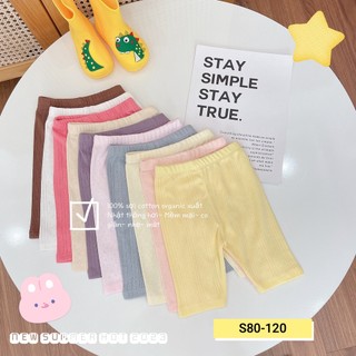 Set 4 quần legging lửng bé gái 80-130