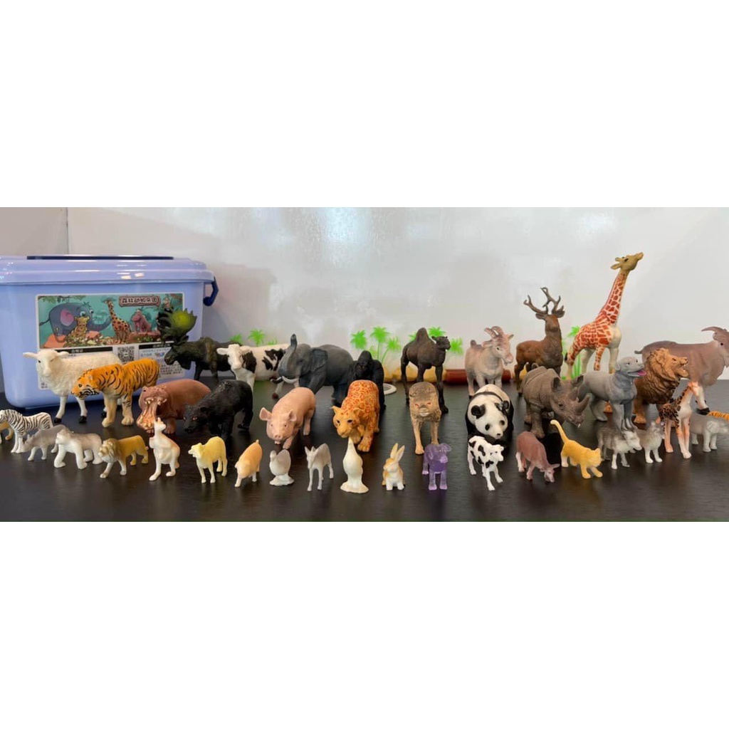 Bộ đồ chơi mô hình động vật 58 chi tiết thú rừng hoang dã cho bé thỏa sức khám phá thế giới động vật