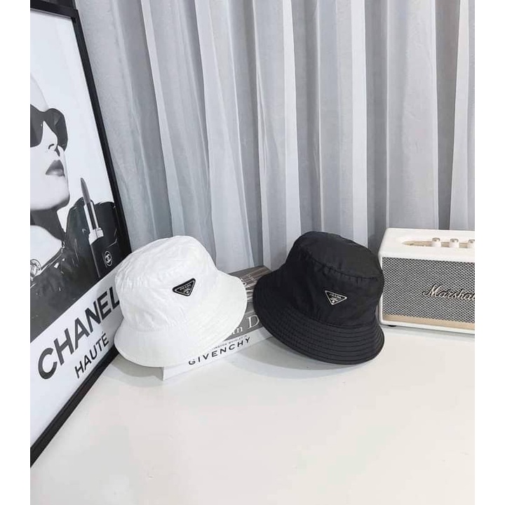 Mũ Bucket PRADA vải dù mạc sắt siêu xinh 3 màu Hayna Hats - M104