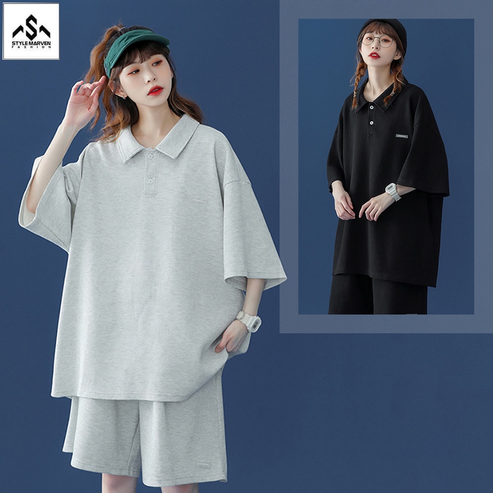 Set Quần Áo Thun Nữ Thể Thao Form Rộng STYLE MARVEN - SET NAM 90000193V1