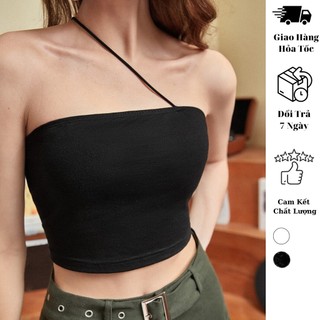 Áo croptop nữ sát nách JUNE.SG dây mảnh kiểu dây chéo vai D007