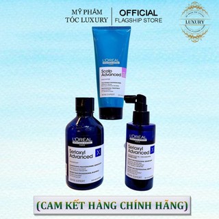 Combo dầu gội,dầu xả,tinh chất chông rụng kích thích mọc tóc loreal serioxyl scalp advanced 300ml i 200ml i 90ml