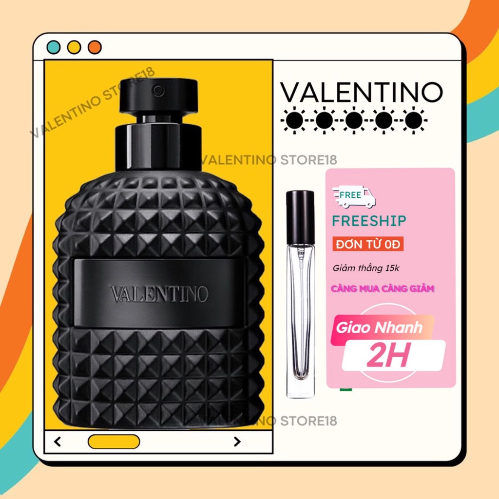 -𝑽𝒂𝒍𝒆𝒏𝒕𝒊𝒏𝒐-Nước Hoa dùng thử Valentino Uomo Edition Noire