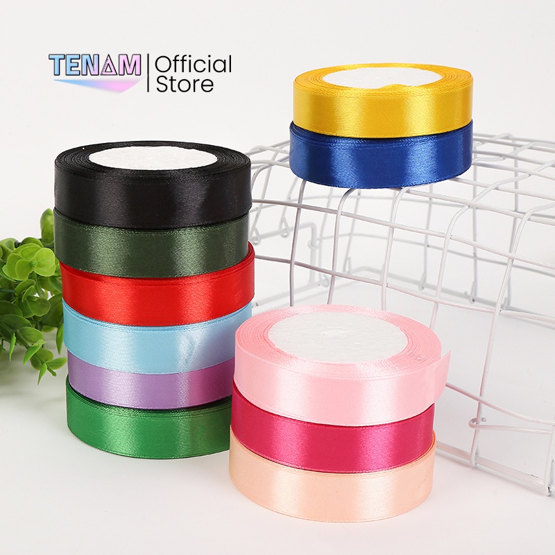 Ruy Băng Gói Quà 2cm, Phổ Thông - Ruy Băng Nhiều Màu TENAM, Ruy Băng Đẹp Cuộn 22M