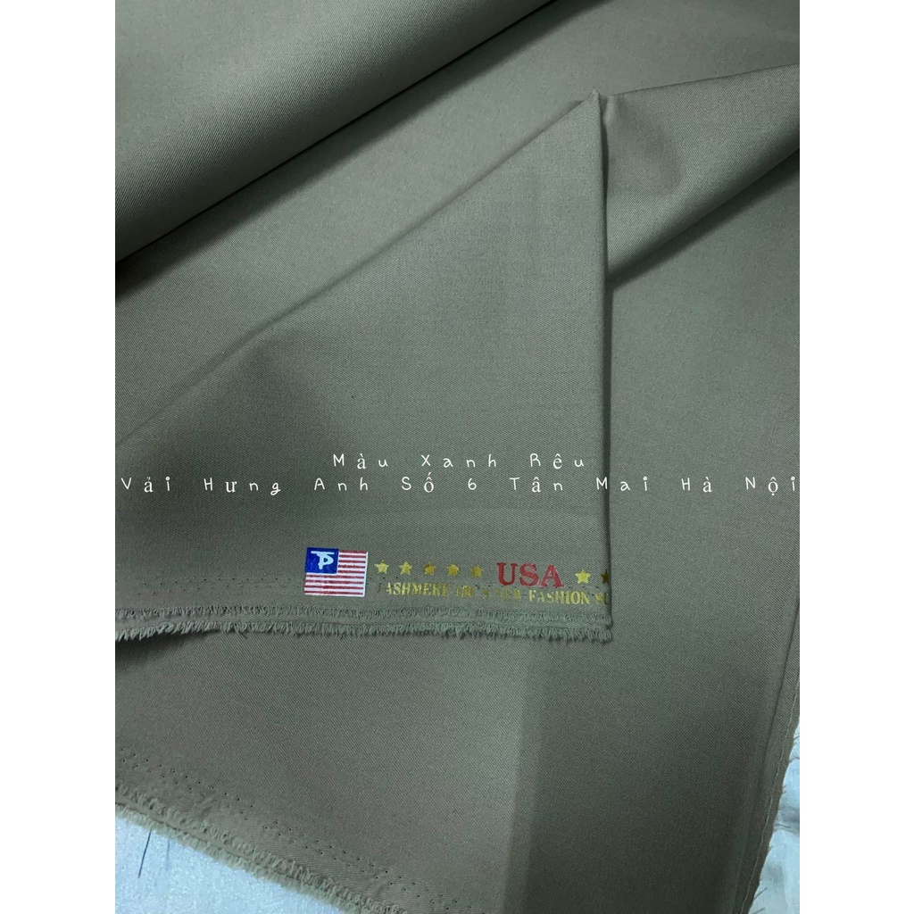 Vải Kaki USA 5 Sao Cao Cấp - May Quần Nam - Khổ 1.5m - Vải Hưng Anh