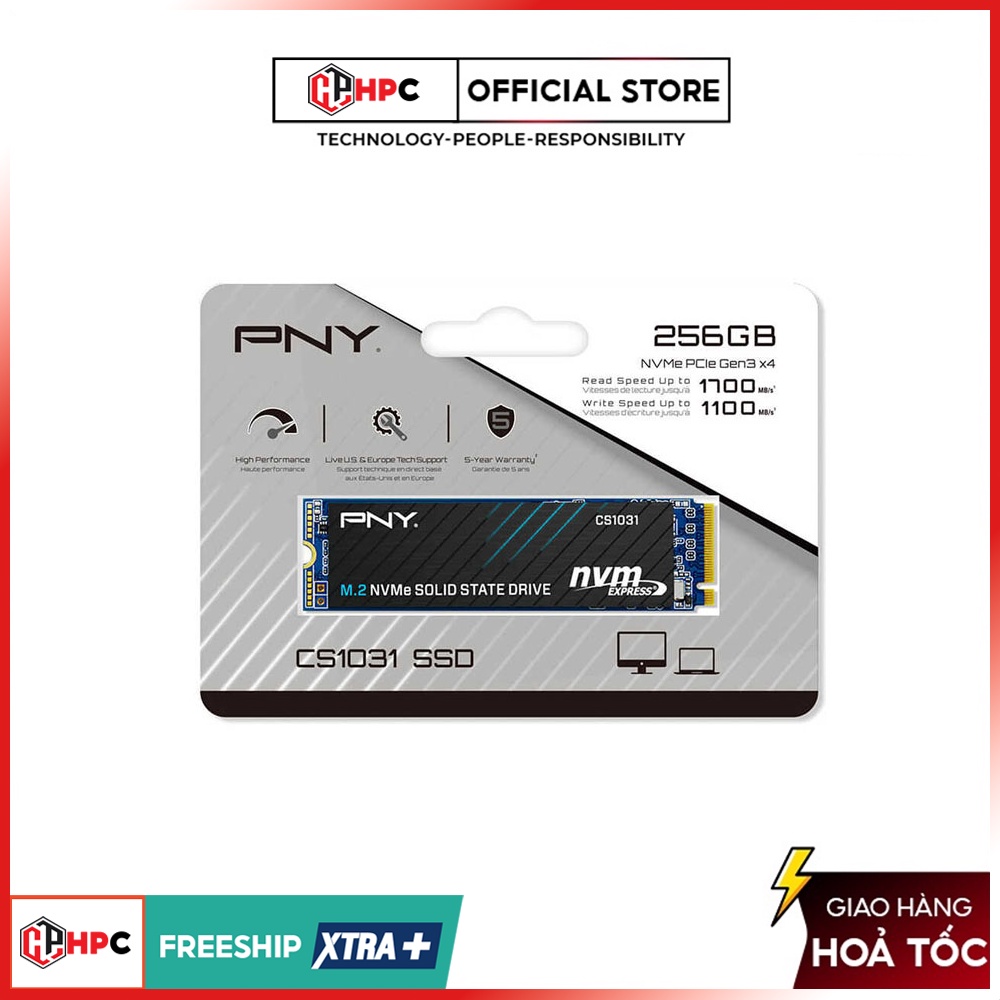 Ổ Cứng SSD NVMe PNY 256GB Gen3x4 Mới Chính Hãng
